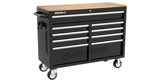 Tool Storage 46 in. W Gloss Black Mobile Workbench Cabinet